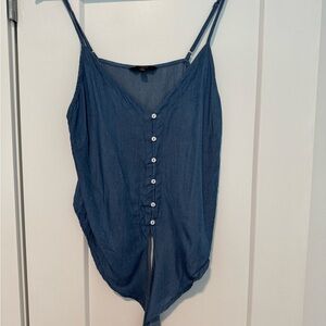 Tresics Blue Button-Front Camisole